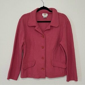 VTG Talbots Alpaca Wool Blend Pink Blazer Women’s Large Barbiecore Peru Office